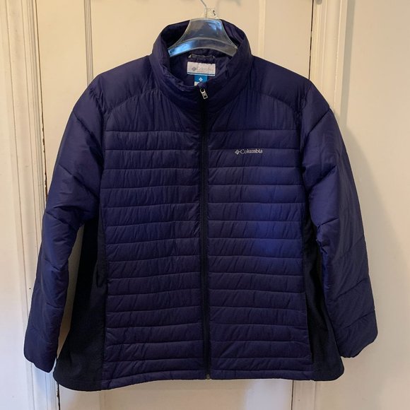 Columbia Powder Pillow Hybrid Puffer Jacket Purple Coat Women’s Size 2X EUC - Picture 2 of 6